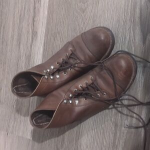 Red wing iron ranger leather boots women